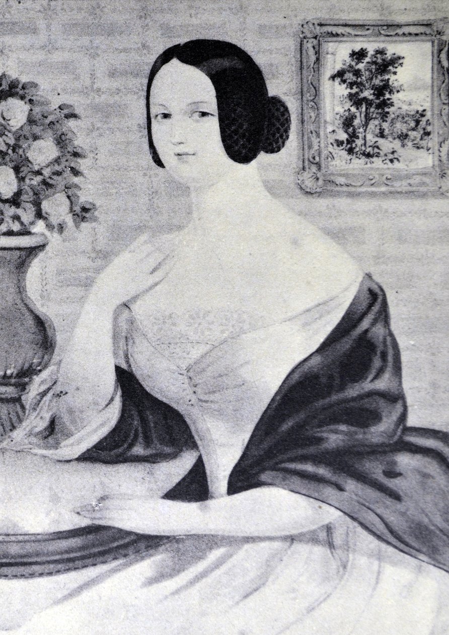 Currier & Ives Illustration 1800-talet. Emeline av N. and Ives, J.M. Currier