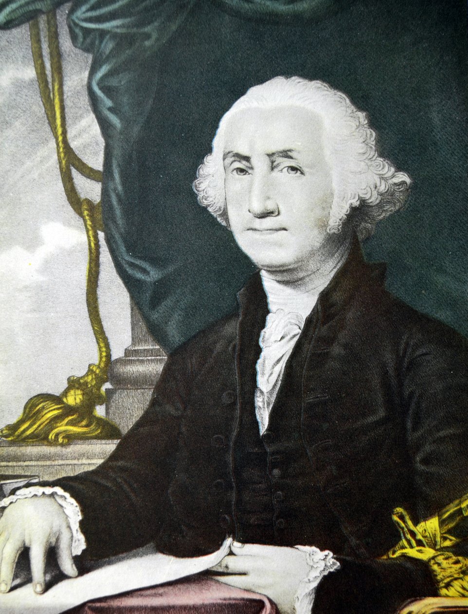Currier & Ives Illustration 1800-talet. George Washingtons första president i USA av N. and Ives, J.M. Currier