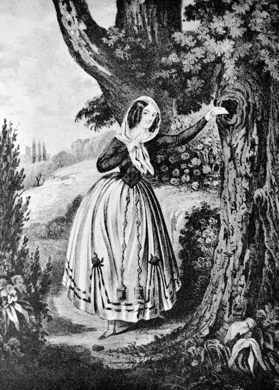 Currier & Ives Illustration 1800-talet. Min första kärlek av N. and Ives, J.M. Currier