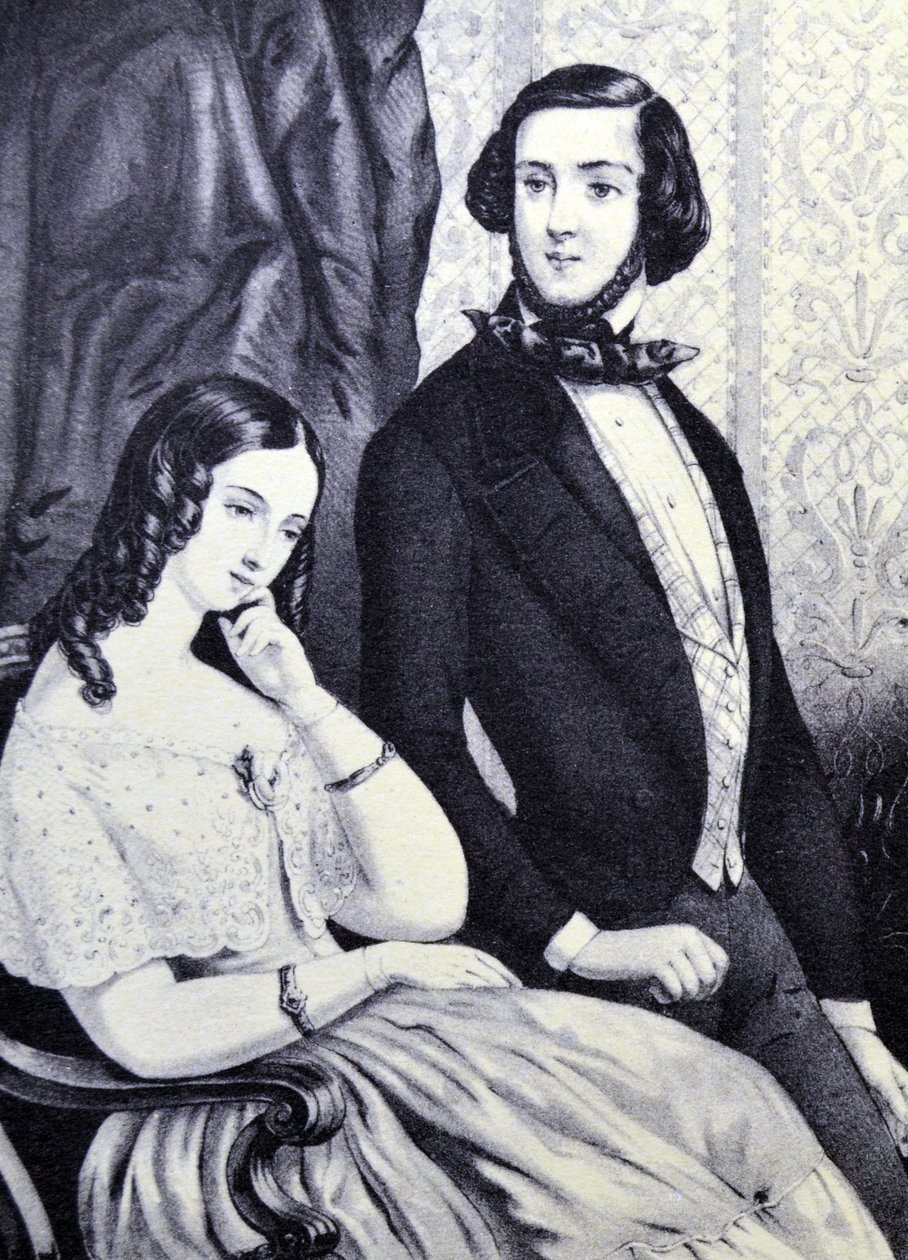 Currier & Ives Illustration 1800-talet. Älskarbråket av N. and Ives, J.M. Currier