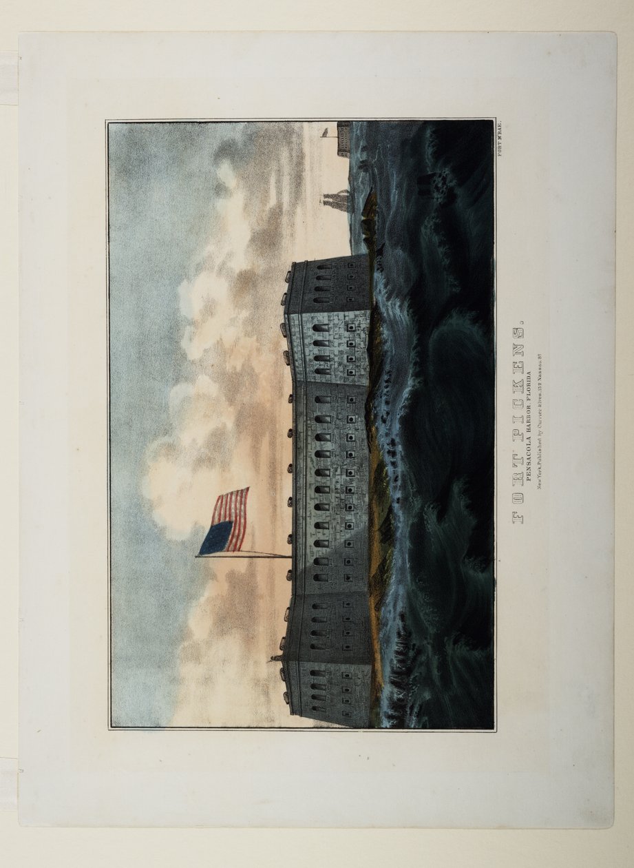 Fort Pickens, ca 1862 av N. and Ives, J.M. Currier