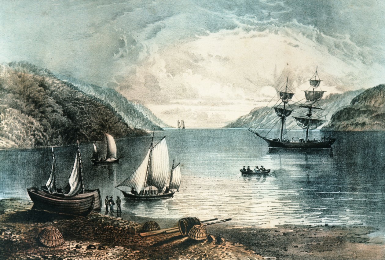 Annapolisbukten, ca 1880 av N. and Ives, J.M. Currier