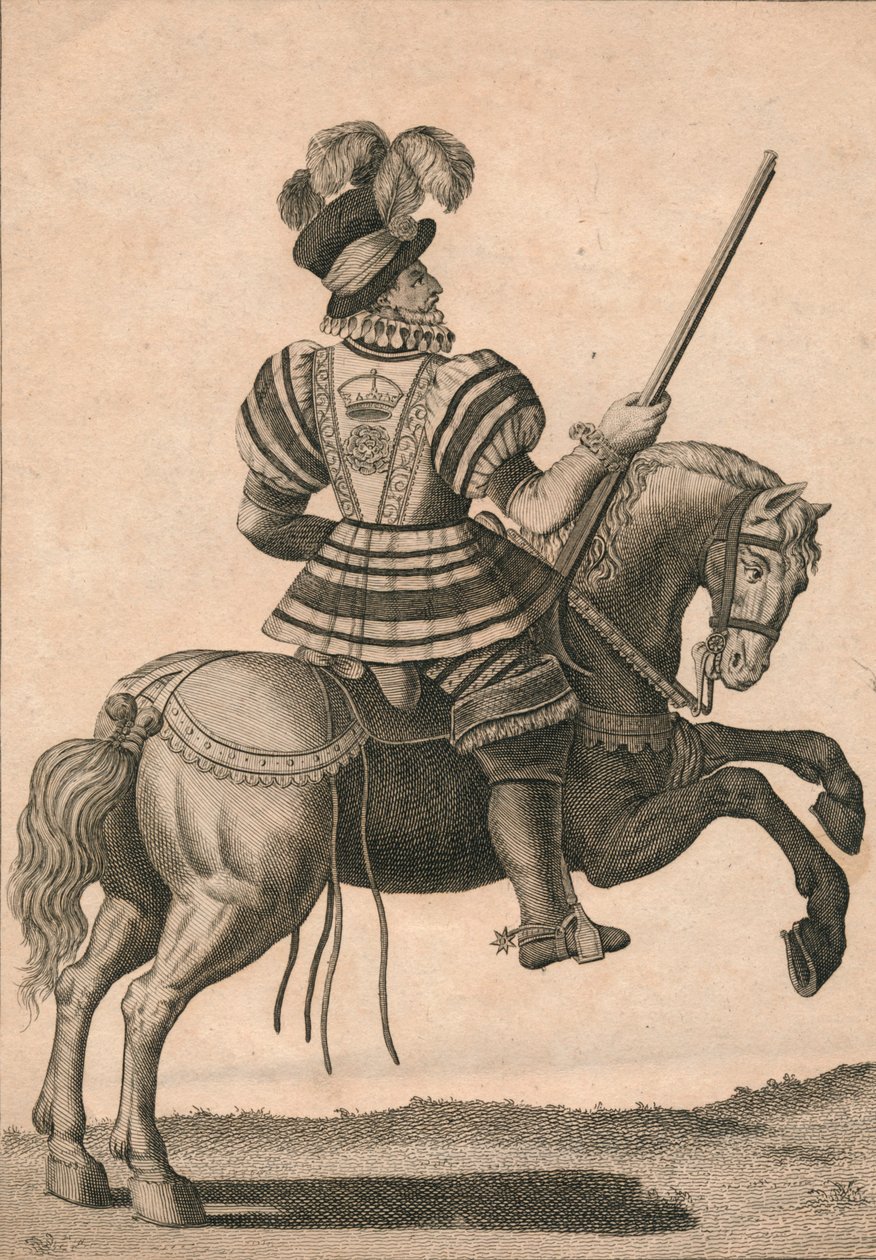 A Yeoman of the Guard, deltar i Queen Elizabeth on a Progress, c1800. av N. C. Goodnight