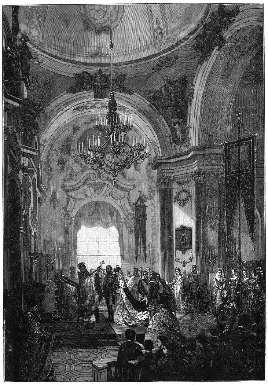 Giftermål mellan hertigen och hertiginnan av Edinburgh, 23 januari 1874, 1900. av N. Chevalier