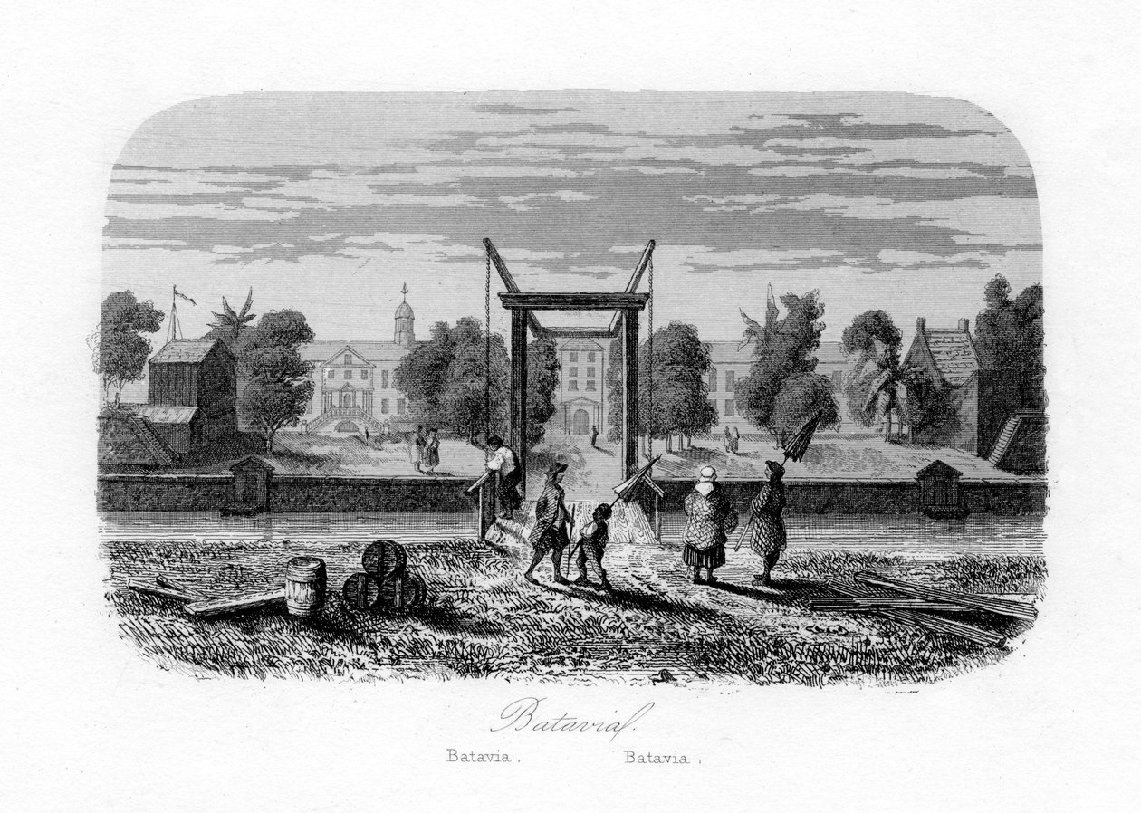 Batavia Jakarta, Indonesien, c1840. av N. Remond