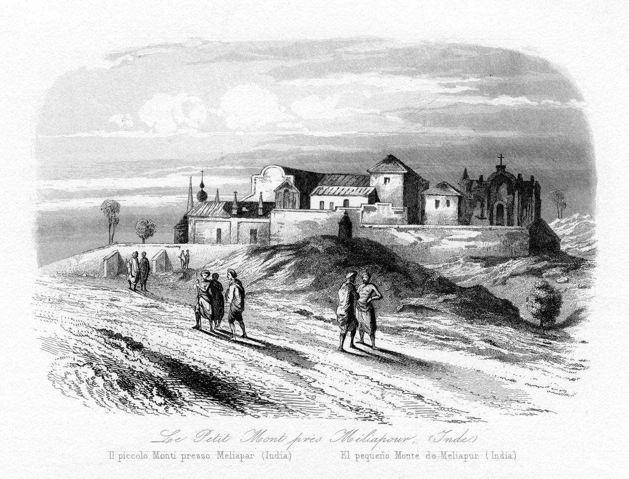 Det lilla berget nära Meliapur, Indien, c1840. av N. Remond
