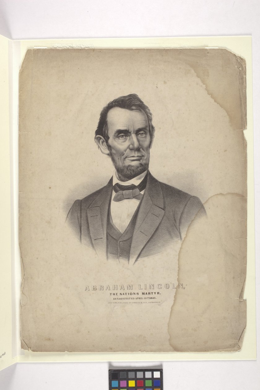 Abraham Lincoln (handfärgad litografi) av N. and Ives J.M. (1824 95) Currier