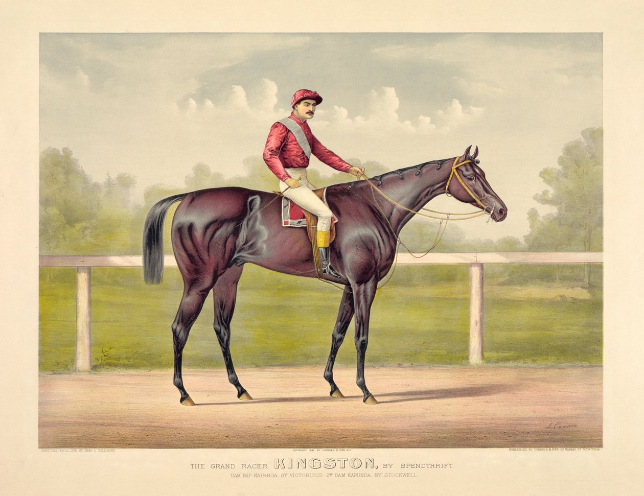 Grand Racer Kingston från Currier & Ives av Currier and Ives