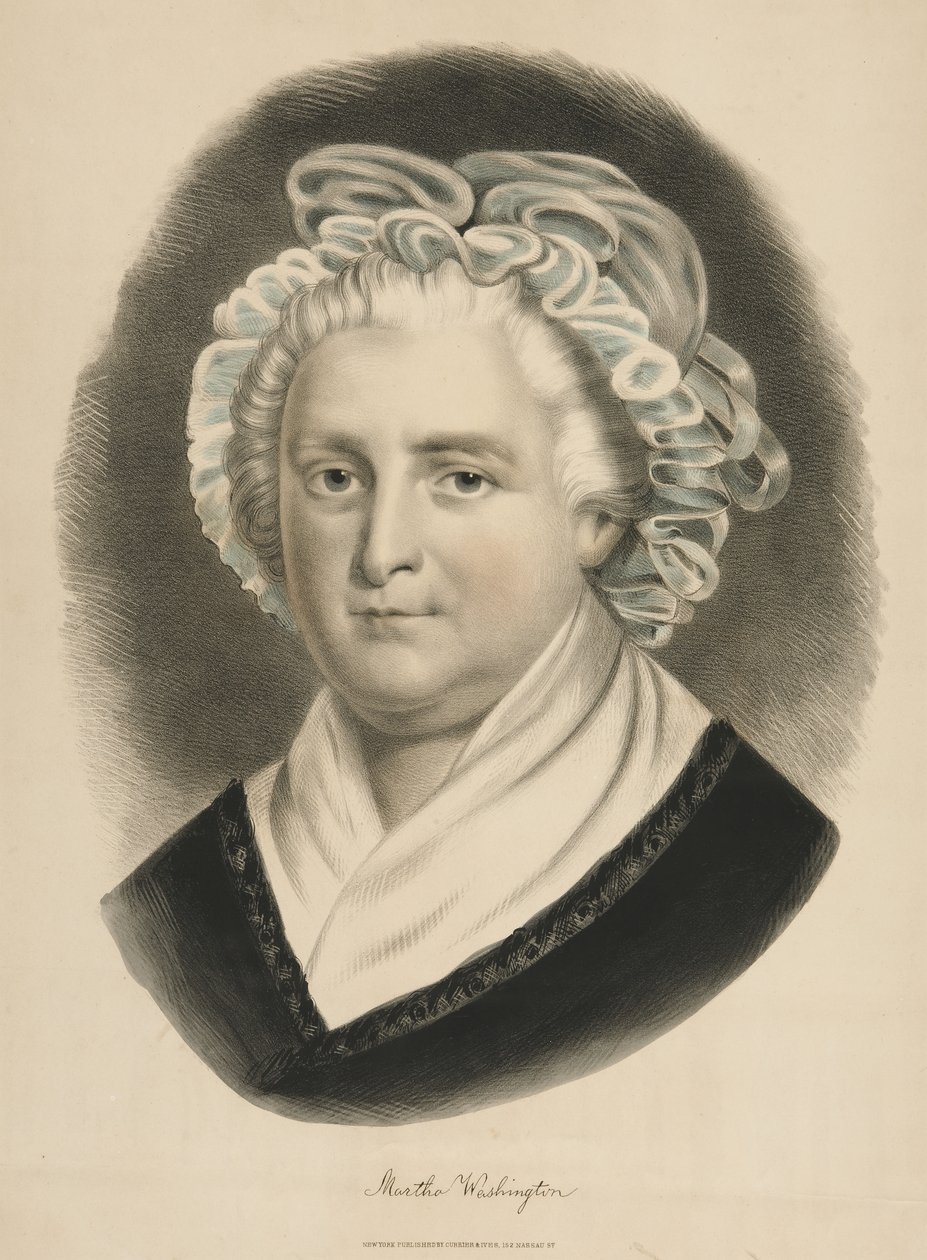 Martha Washington (färglitografi) av Currier and Ives