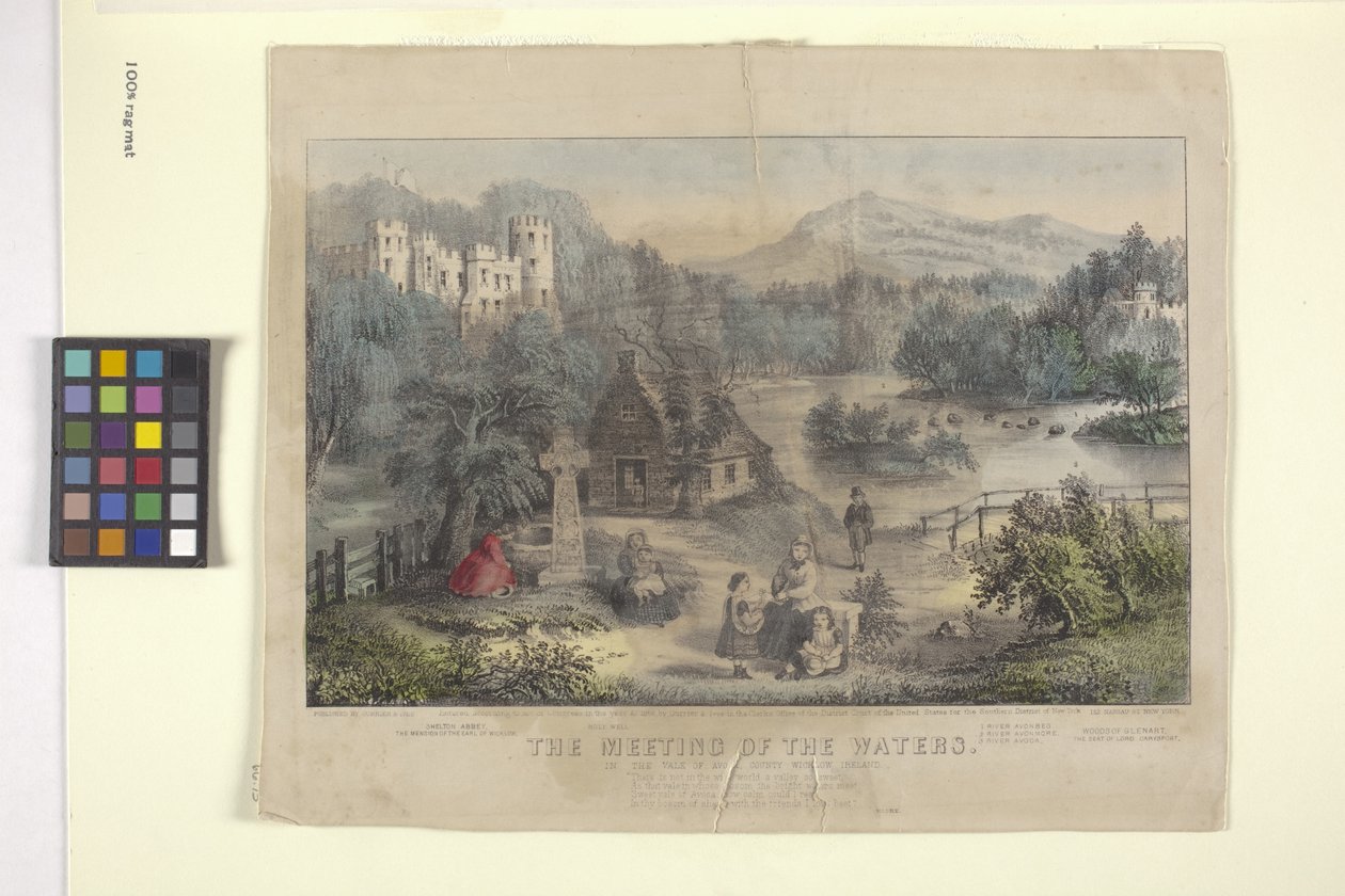 The Meeting Of The Waters (handfärgad litografi) av N. and Ives J.M. (1824 95) Currier