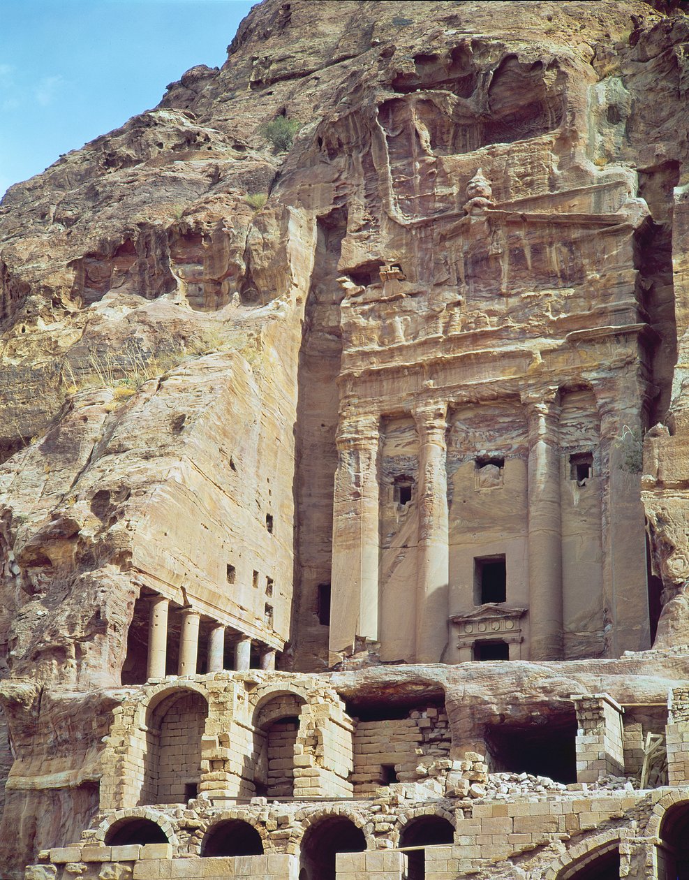 Utsikt över urngraven av Nabatean