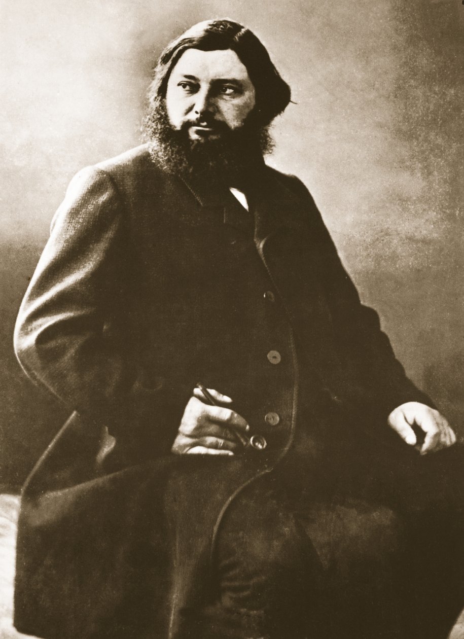 Gustave Courbet, ca 1861 (fotografering) av Nadar