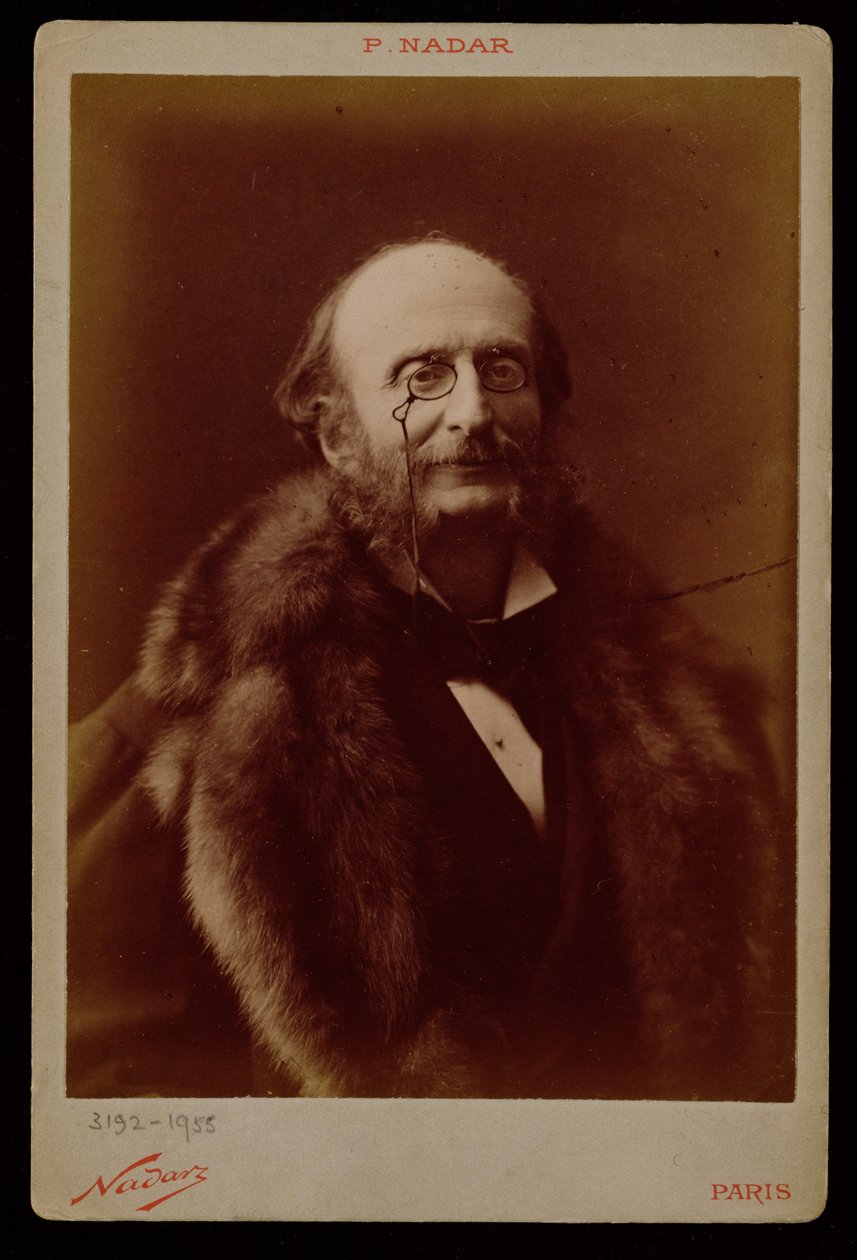 Jacques Offenbach (1819-80), tysk kompositör, porträttfotografi av Nadar