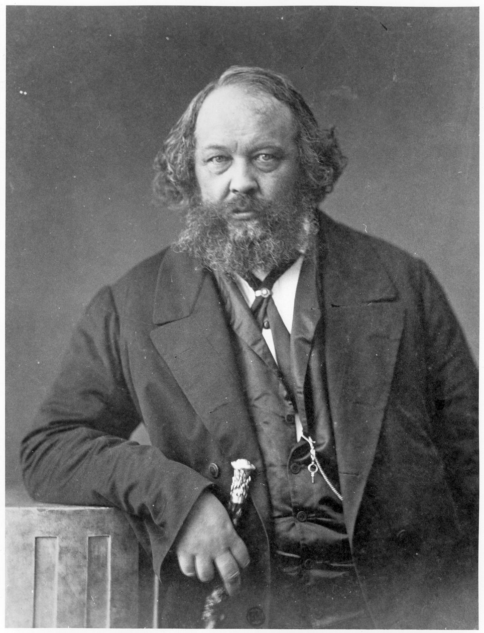 Porträtt av Mikhail Alexandrovich Bakunin (1814-76) s.1860 av Nadar