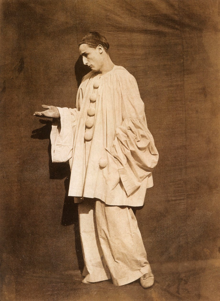 Mime Debureau: Pierrot imploring, foto av Gaspard Felix Tournachon aka Nadar och Adrien Tournachon aka Nadar the Young av Nadar