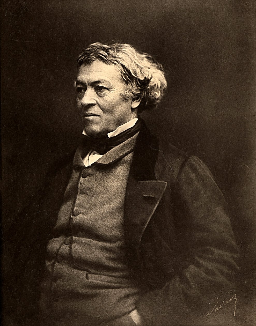 Porträtt av den franske målaren Jean Baptiste Camille Corot av Nadar