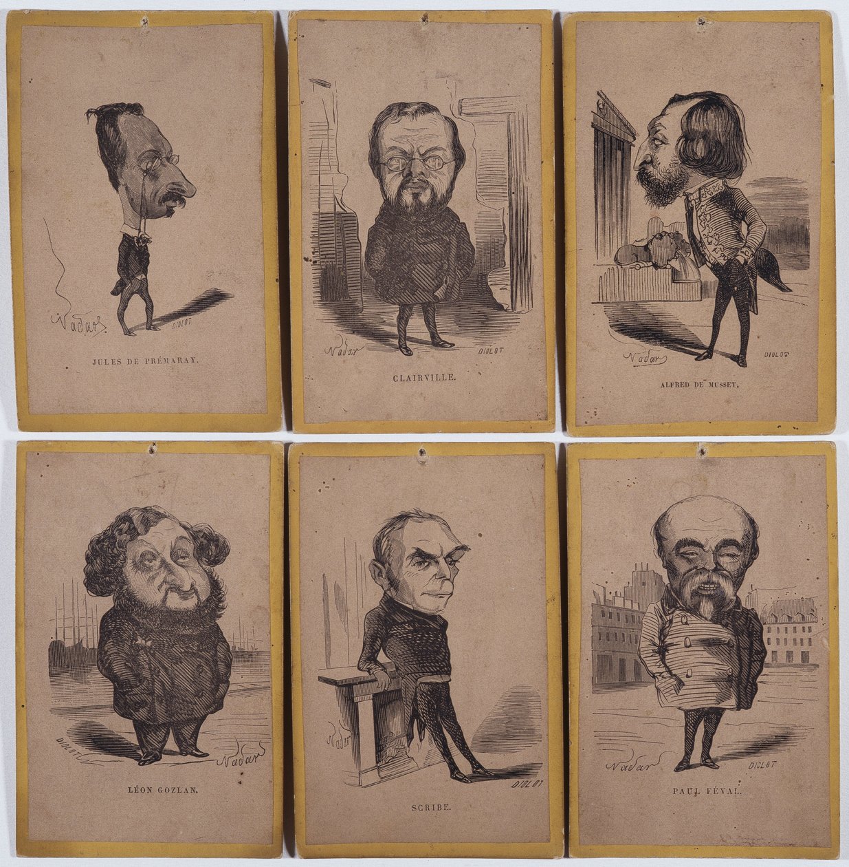 6 Portraits-Charge (porträttladdning): Jules de Premaray (Jules Martial Regnault av Nadar
