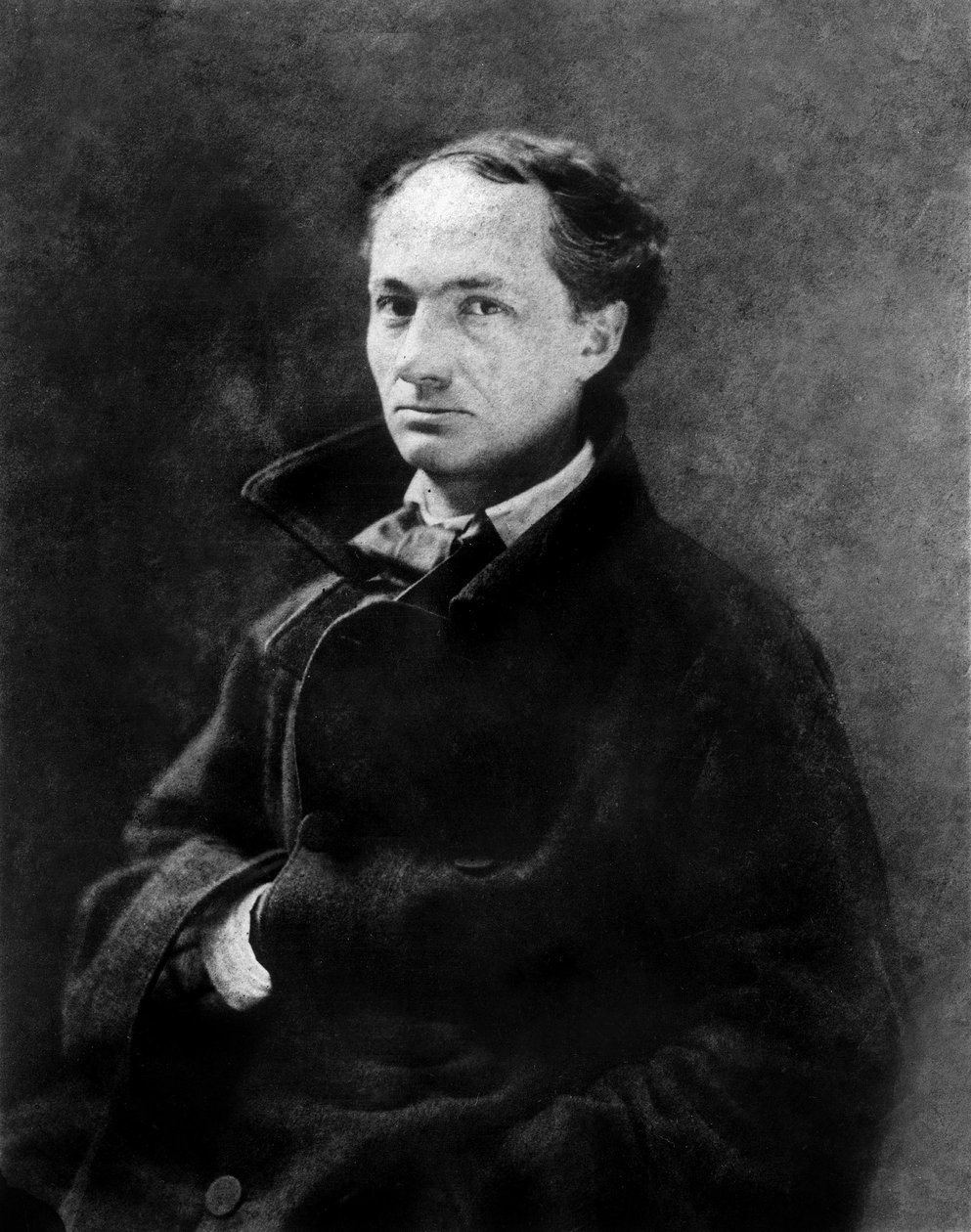 Charles Baudelaire (1821 - 1867) jeune , vers 1850 , foto av Gaspard Felix Tournachon dit Felix Nadar (1820 - 1910) samling BNF - fransk poet Charles Baudelaire (1821 - 1867) när han var ung, runt 1850, phioto by Nadar av Nadar