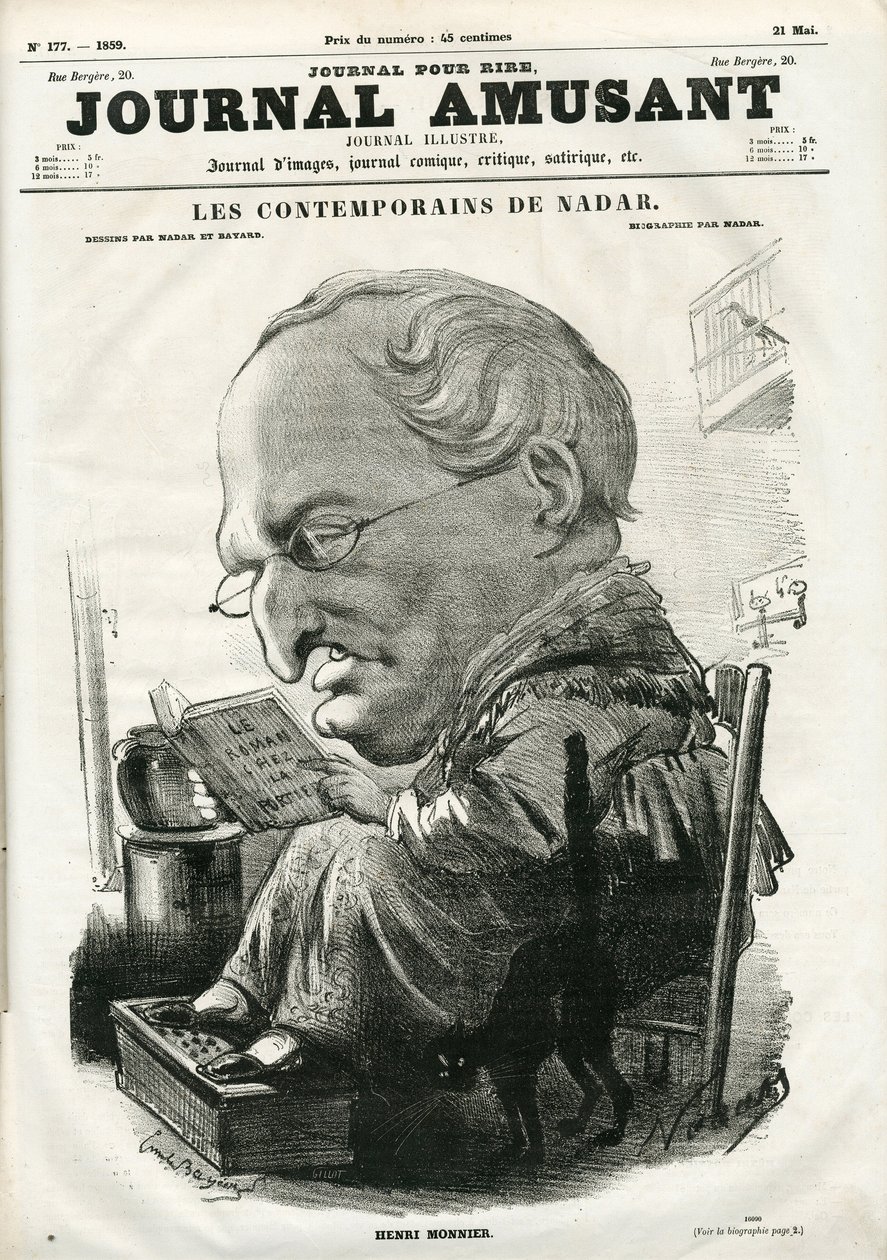 Omslag till " Le Journal Amusant", 5 maj 1859 (gravyr) av Nadar