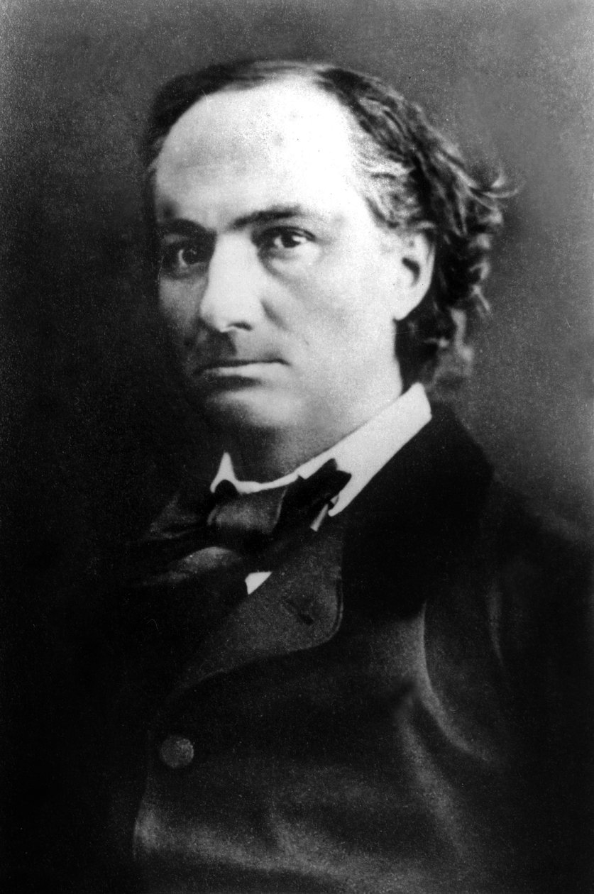 Franske poeten Charles Baudelaire (1821 - 1867) fotograferad av Nadar 1800-talet av Nadar