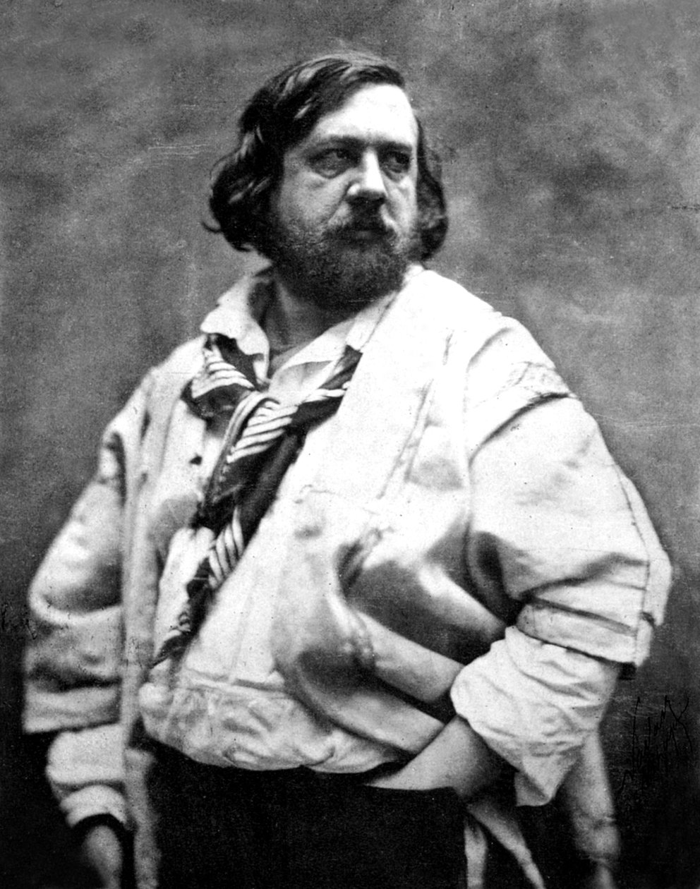 Fransk poet Theophile Gautier, fotograferad av Nadar, ca 1854-1855 av Nadar