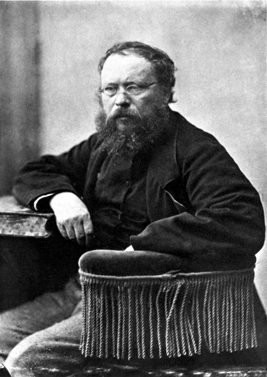 Pierre Joseph Proudhon (1809-1865) fackförening fransk socialist och politisk teoretiker, foto av Gaspard Felix Tournachon sa Felix Nadar (1820-1910) 1865 av Nadar