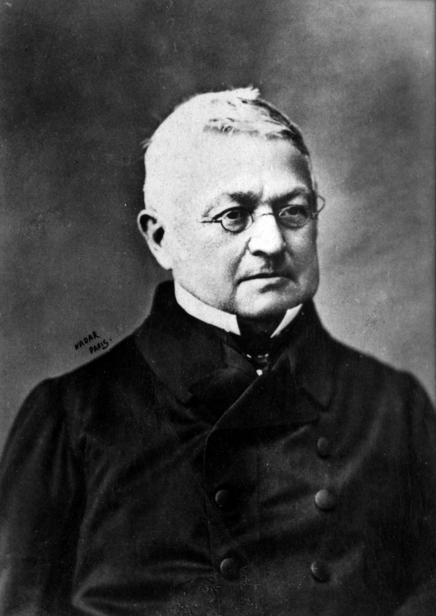 Porträtt av Adolphe Thiers (1797-1877), Frankrikes president, sent 19:e (foto) av Nadar