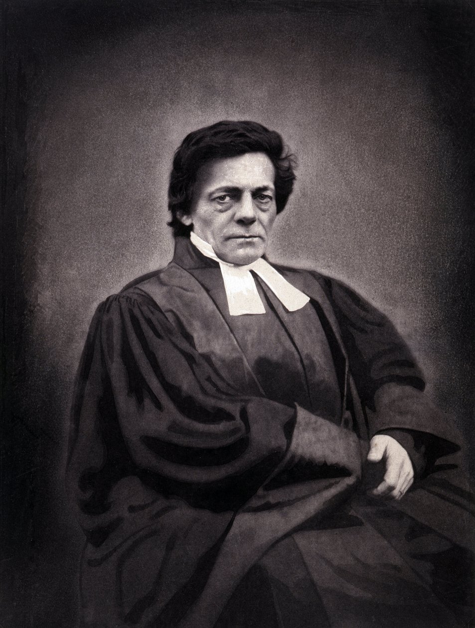 Porträtt av Alphonse Monod, pastor av schweiziskt ursprung (1802-1856) av Nadar