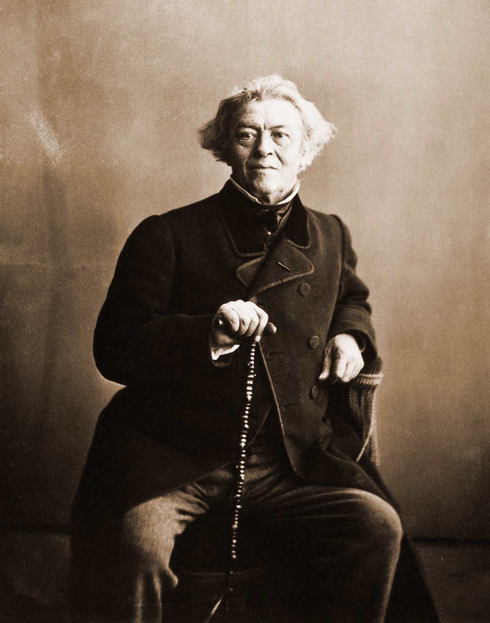 Porträtt av Camille Corot, målare 1796-1875 (foto) av Nadar