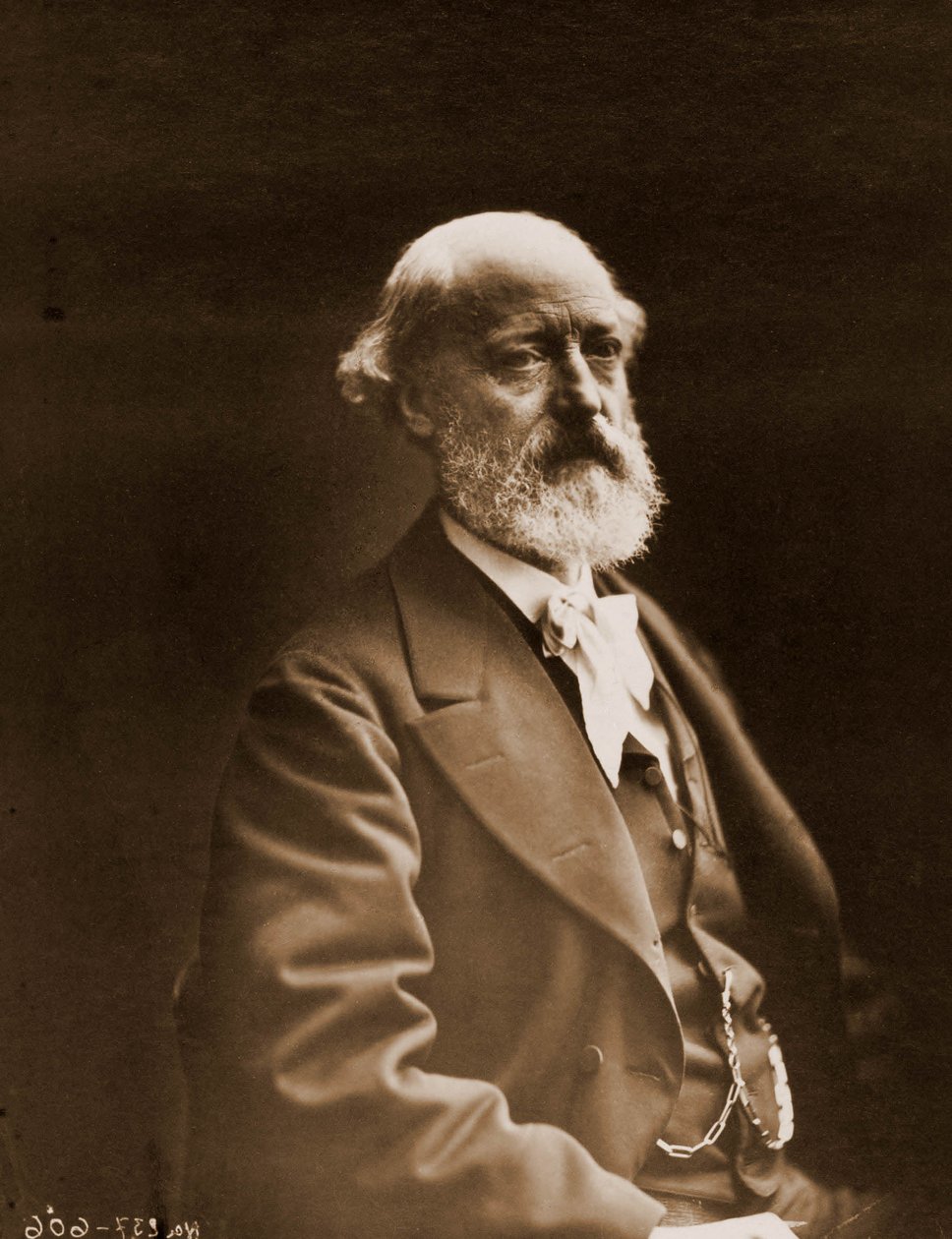 Porträtt av Eugene Viollet-le-Duc (Viollet le Duc) (1814-1879), arkitekt och akvarell 1814-1879 (foto) av Nadar