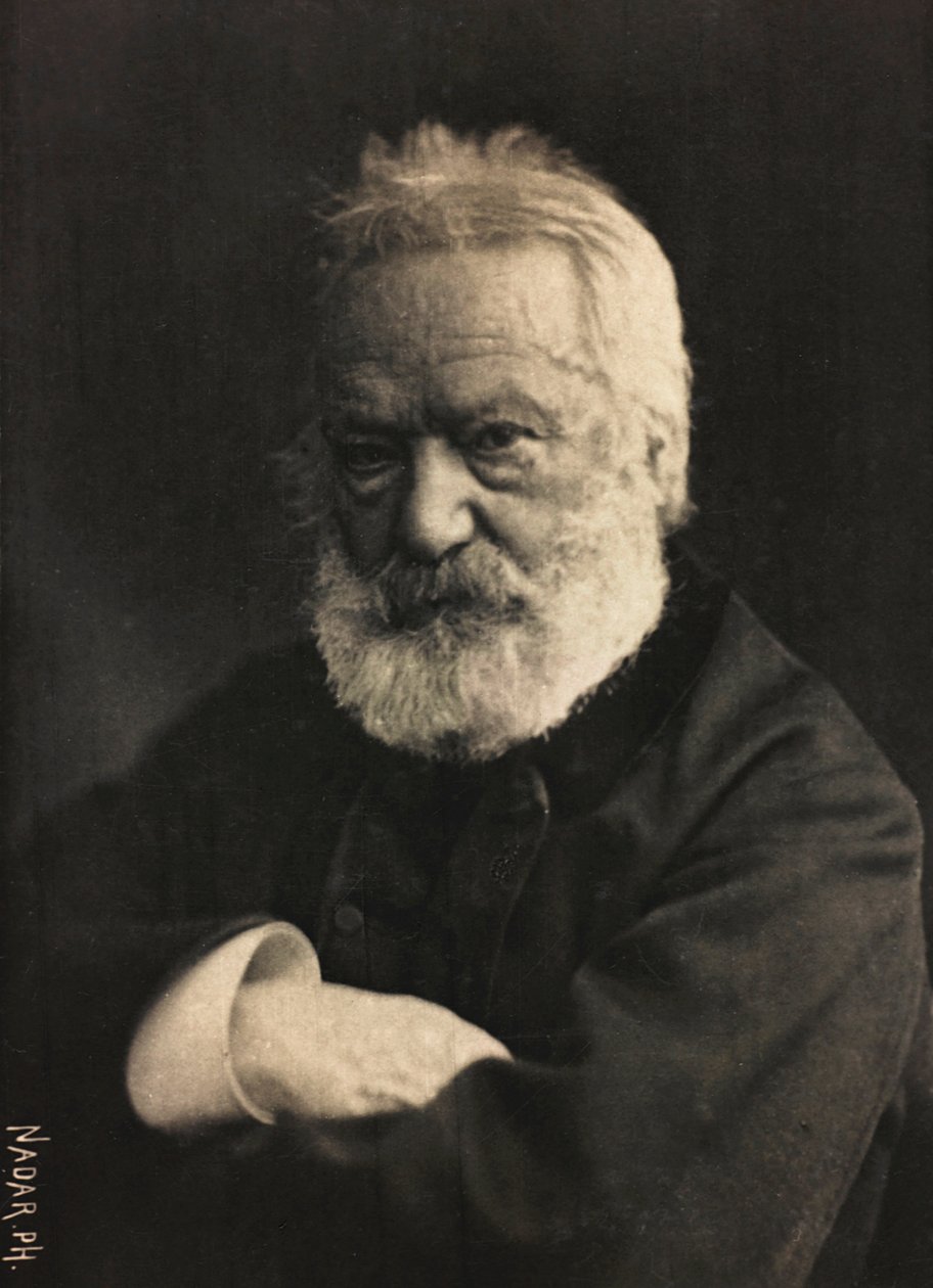 Porträtt av den franske författaren Victor Hugo av Nadar
