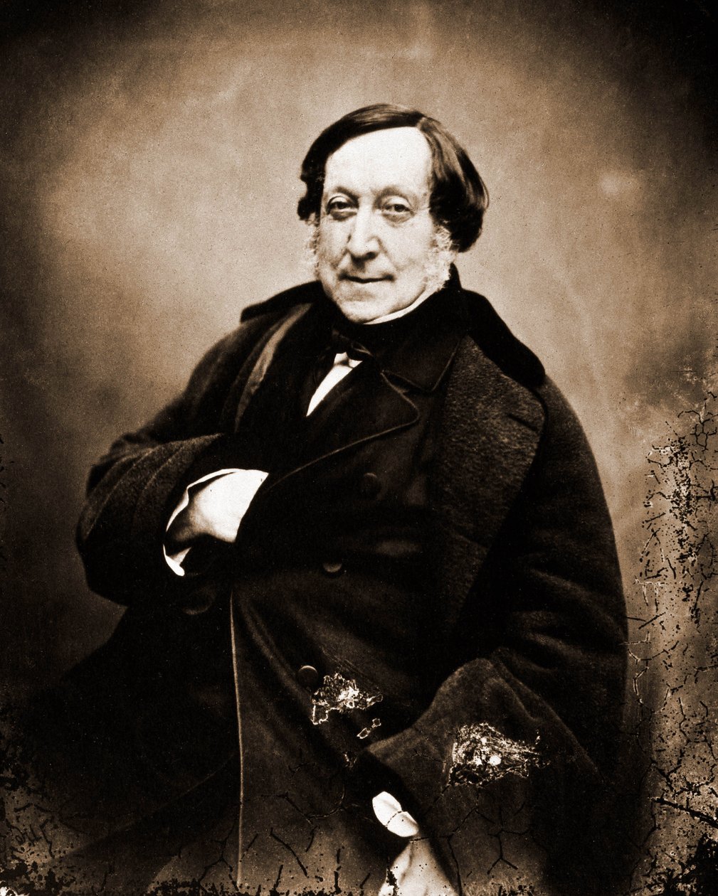 Porträtt av Gioachino Rossini, kompositör 1792-1868 (foto) av Nadar