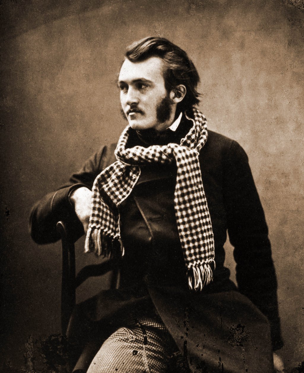 Porträtt av Gustave Dore, serietecknare och gravör 1832-1883. Fotografi av Nadar (Felix Tournachon). av Nadar