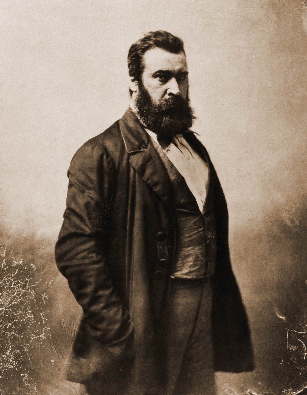 Porträtt av Jean-Francois Millet, målare, gravör 1814-1875 (foto) av Nadar