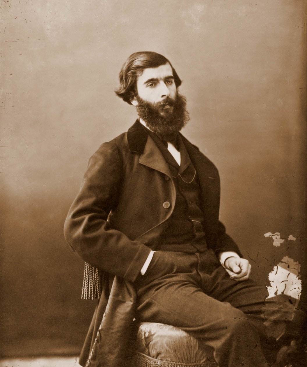 Porträtt av Ludovic Havely, librettist 1834-1908. Han skrev för Offenbach (foto) av Nadar