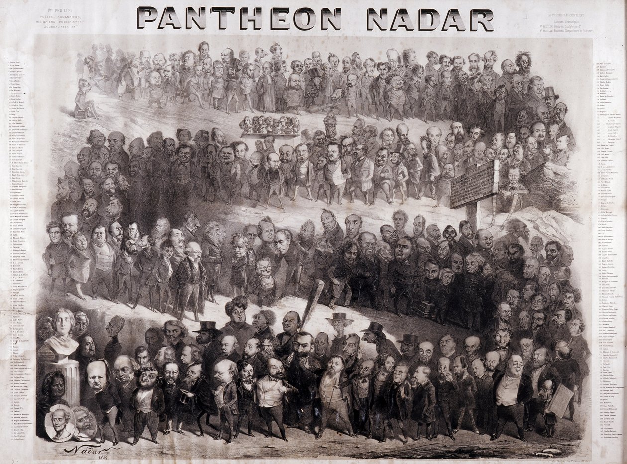 Pantheon Nadar representerar 1800-talets stora historiska gestalter (intellektuella och politiska personligheter) av Nadar