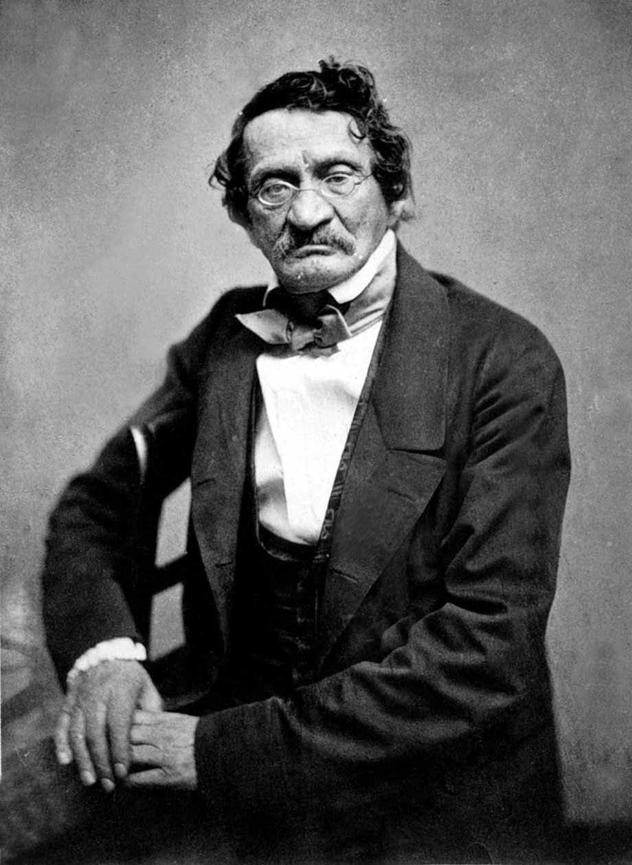 ungerske ritaren Moses Saphir fotograferad av Nadar, ca 1857 av Nadar
