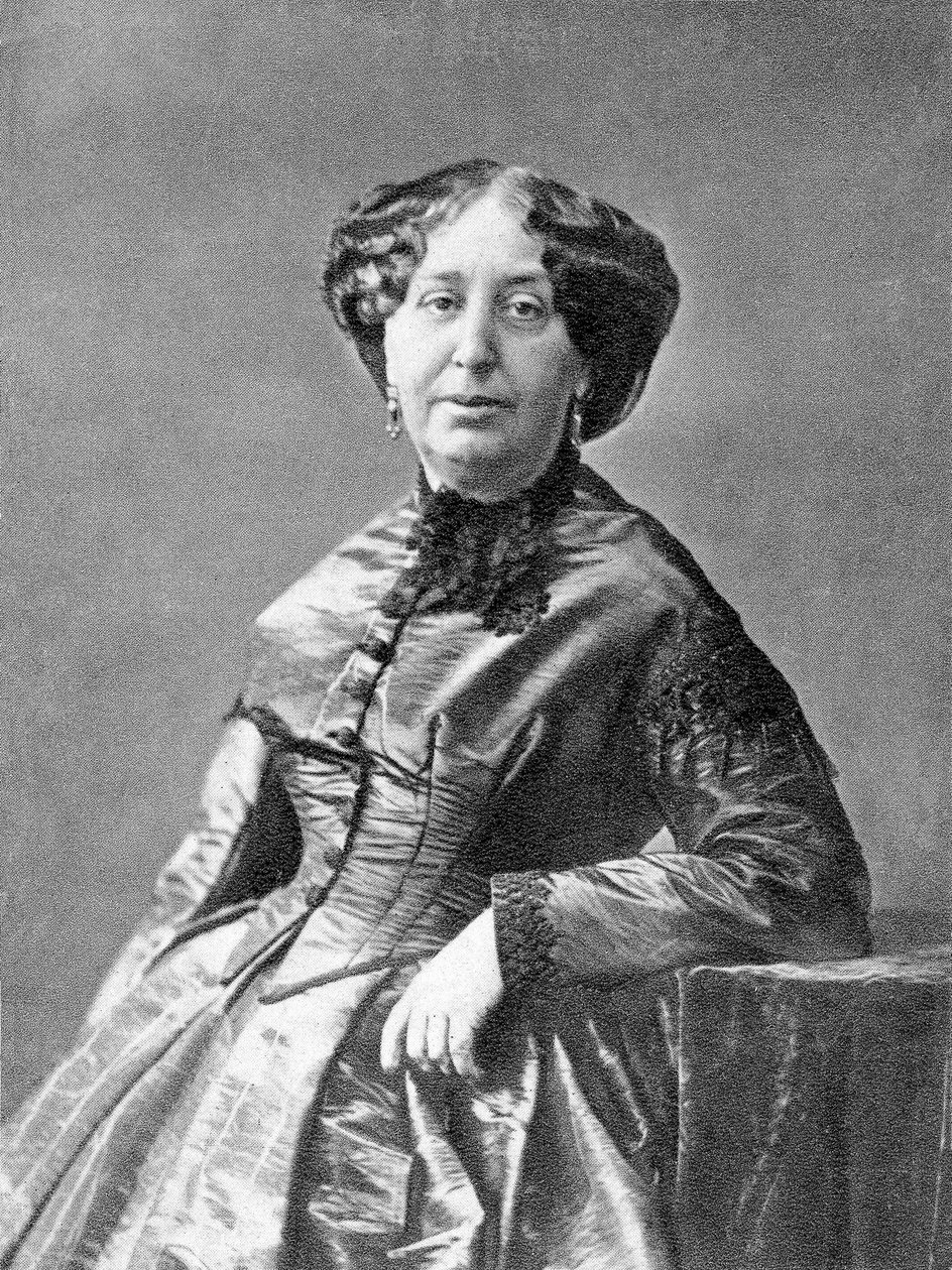 författaren George Sand (1804-1876) ca. 1860, foto av Nadar maj 1852 av Nadar