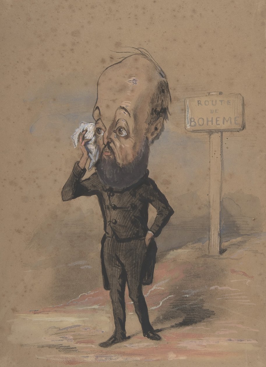 Karikatyr av Henri Mürger, 1849-61. av Nadar