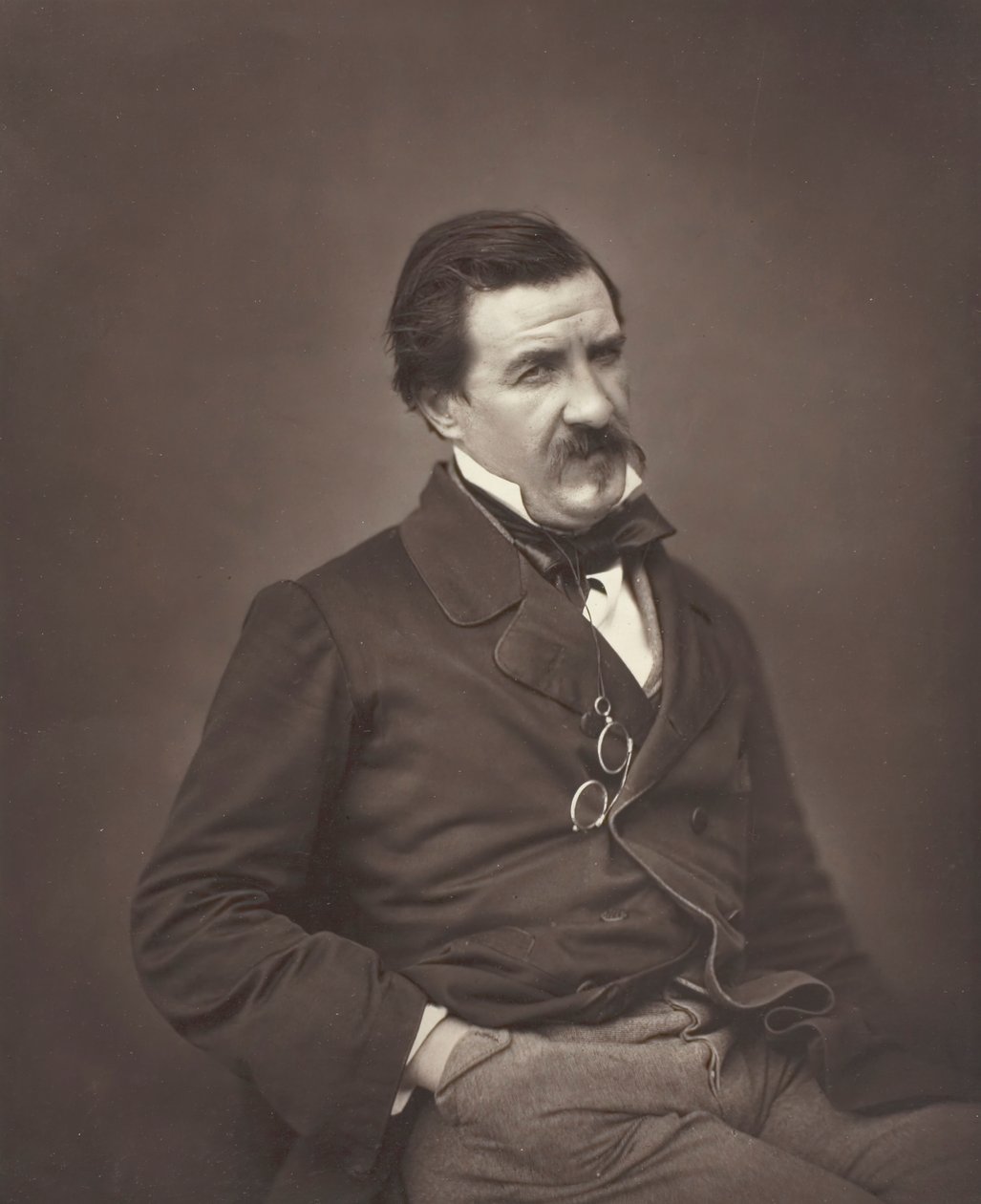 Champfleury född Jules François Felix Fleury-Husson, fransk kritiker och romanförfattare, 1821-1889, ca 1855 av Nadar