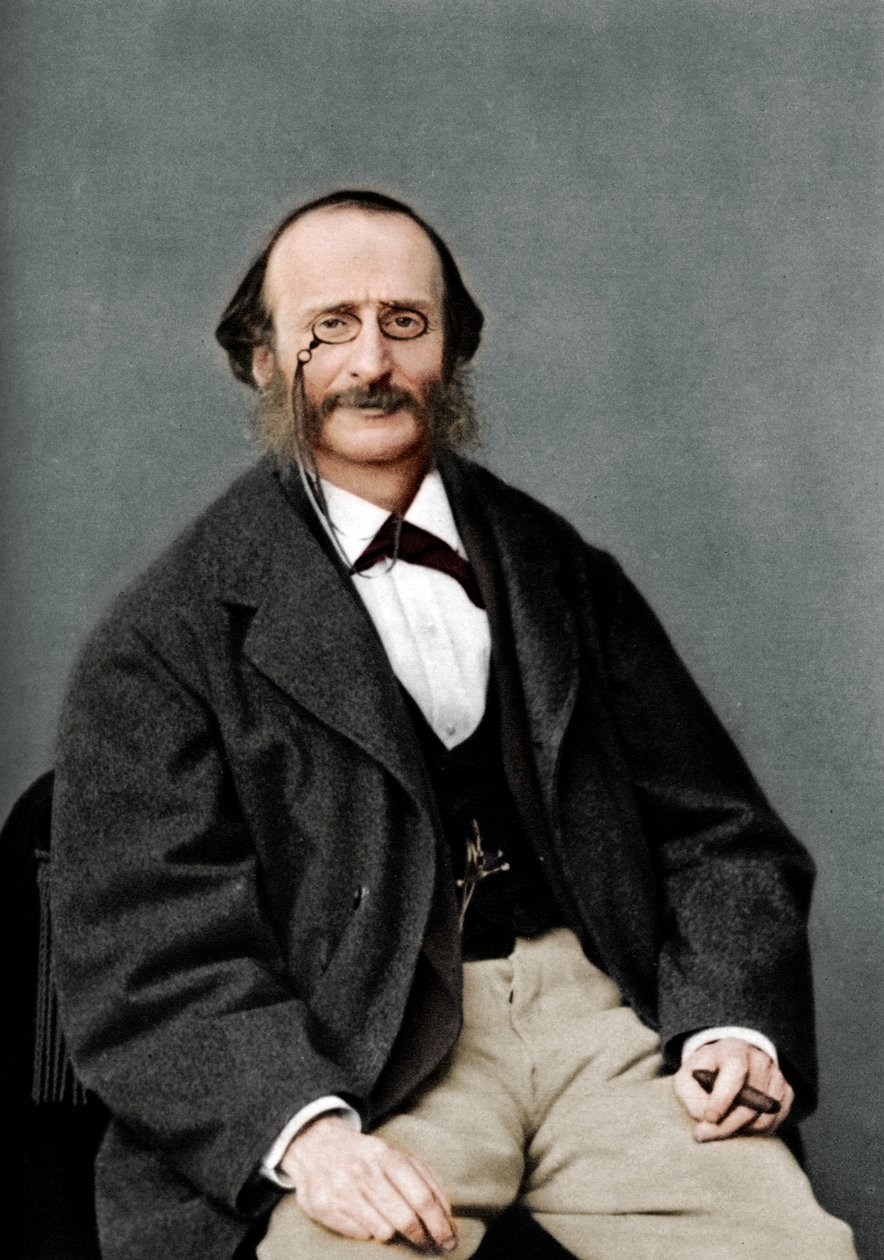 Jacques Offenbach 1819-1880, tyskfödd fransk kompositör, cellist och impresario av romantikern av Nadar
