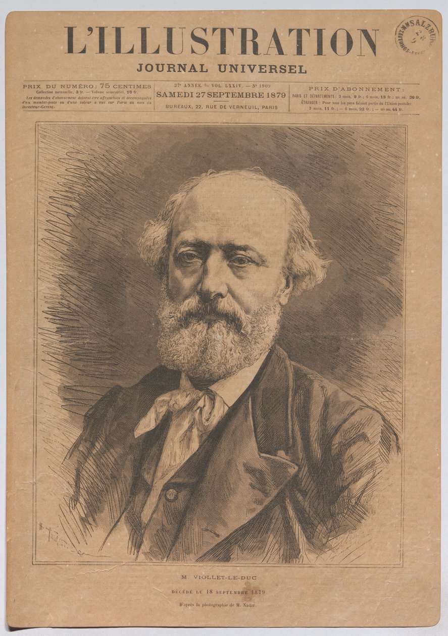 M. Viollet-le-Duc, avliden den 18 september 1879 av Nadar
