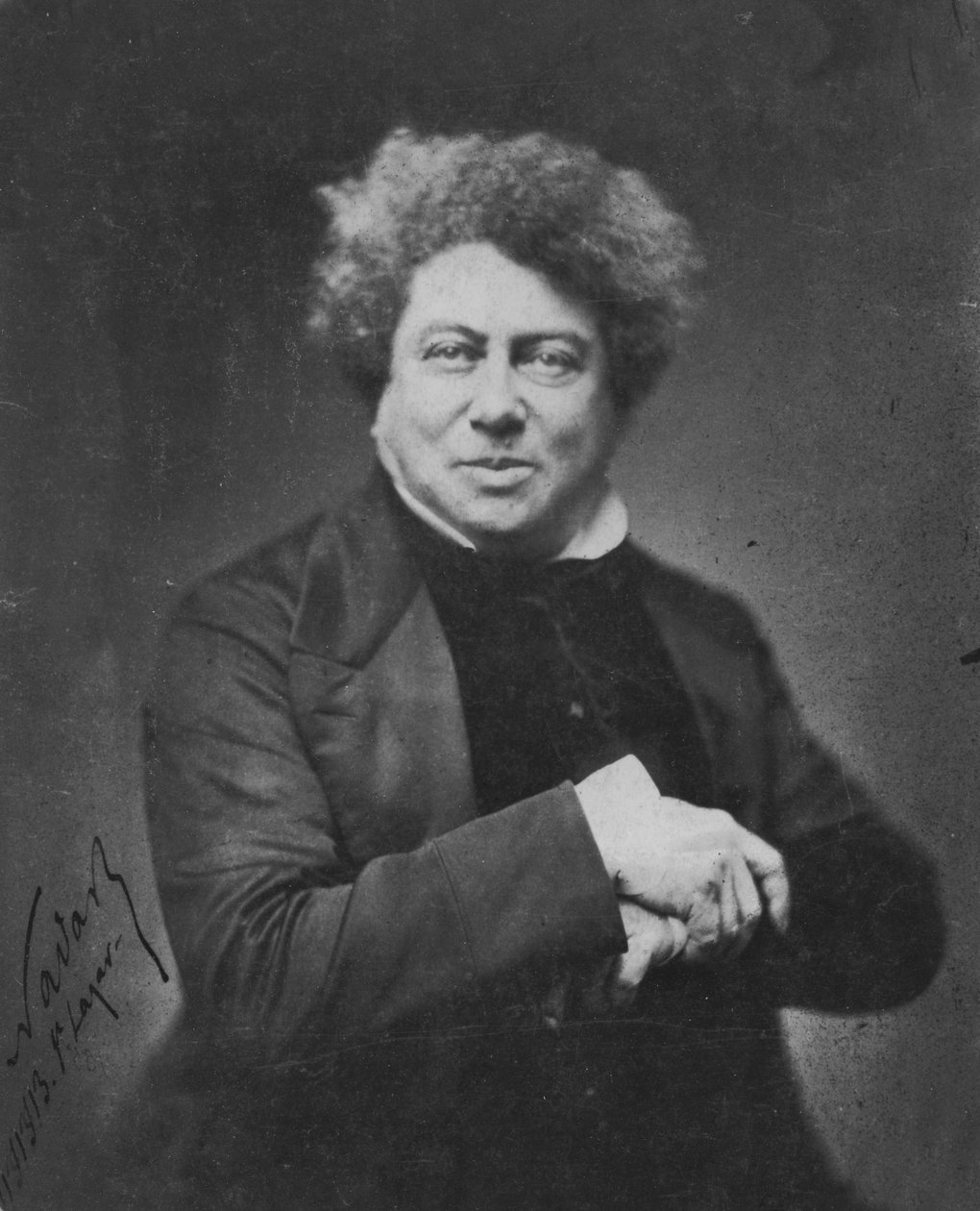 Porträtt av Alexandre Dumas, 1855 av Nadar