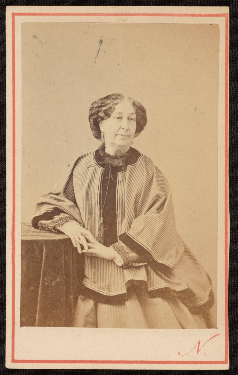 Porträtt av George Sand (1804 - 1876), fransk författarinna, i ateljén av Nadar