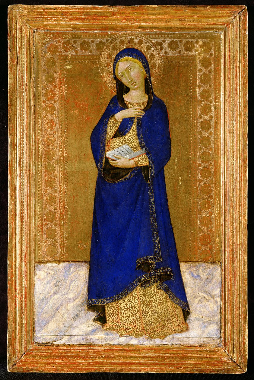The Virgin Annunciate (tempera på guldslipad panel) av Naddo Ceccarelli
