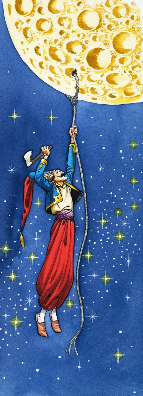 Baron Münchhausens underbara äventyr (gouache på papper) av Nadir Quinto