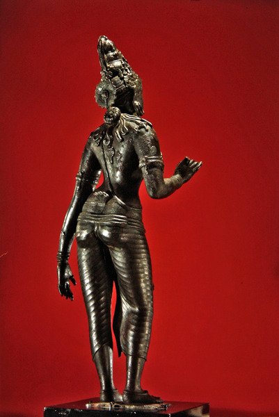 Stående Parvati, Chola-perioden (880-1279), första kvartalet av 900-talet (kopparlegering) av Nadu Tamil