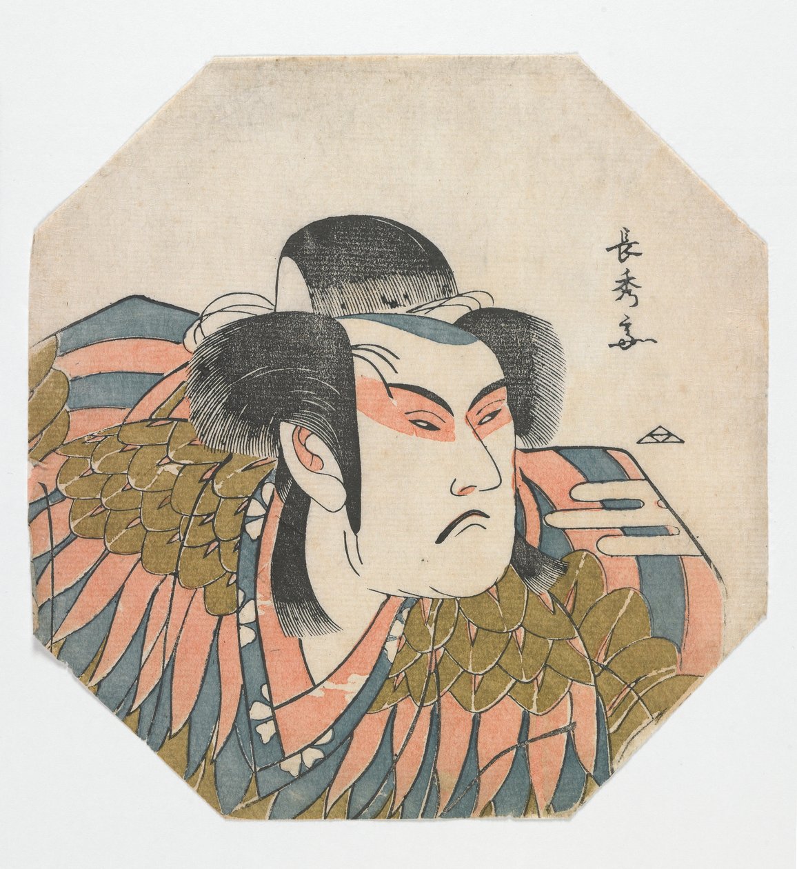 Skådespelare, Edo-period, 1857 (trätryck i färg) av Nagahide