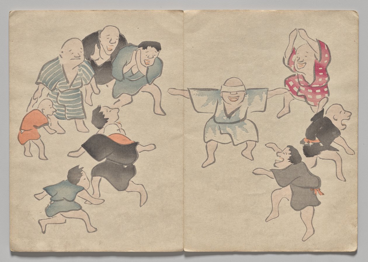 Scen från The Kōrin Picture Book (volym 1) av Nakamura Hochu