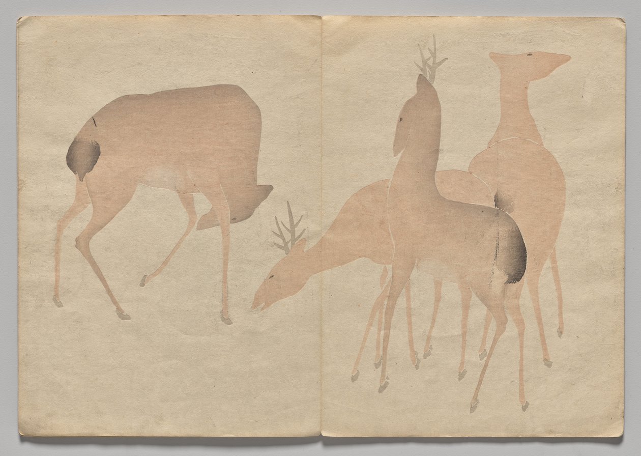 Scen från The Kōrin Picture Book (volym 1) av Nakamura Hochu